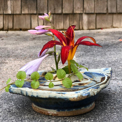 Handmade Pottery Ikebana Japanese Flower Vase