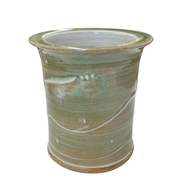 Pottery Crock (M): Celadon with a Porcelain Line