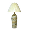 Handthrown Stoneware Lamp: Arbor Vitae Green