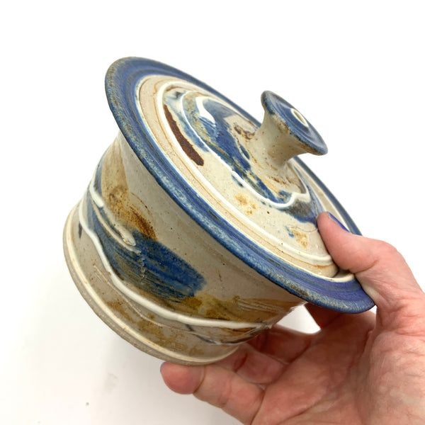 Handmade Pottery Small Baking Dish - Door County Autumn Blue