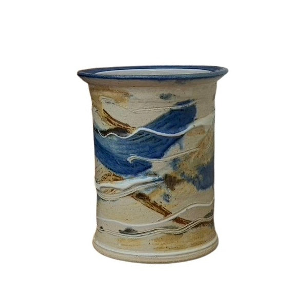 Pottery Crock: Autumn Blue (M)-Ellison Bay Pottery Studios
