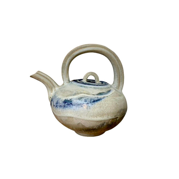 Handmade Pottery Door County Blue Teapot (S)-Ellison Bay Pottery Studios