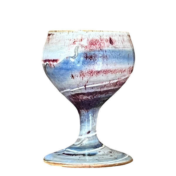 Bowl Goblet-Copper Red and Blue